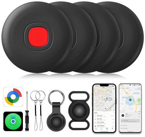 2026 Air Tracker Tags for Android or iOS, Dual System Smart Bluetooth Tags, Find My or Google'S Find Hub App, Keys Finder and Item Locator, Android Luggage Tracker Tags for Keys, Wallets, Bags
