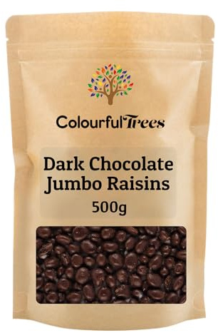 Dark Chocolate Jumbo Raisins 500g by Colourful Trees