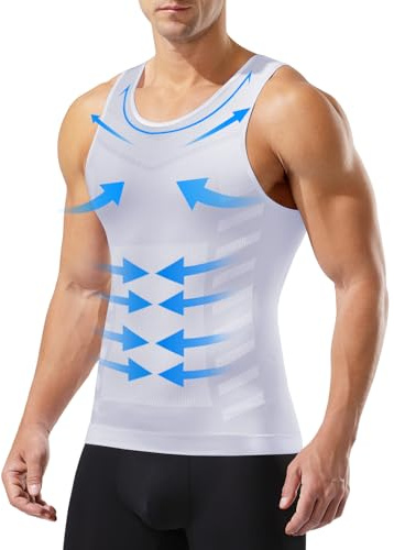 Mauro Kane Canotta Contenitiva Uomo Canotta Compressione Canotte Palestra Canottiera Contenitiva Maglietta Dimagrante Snellente Maglia Shapewear