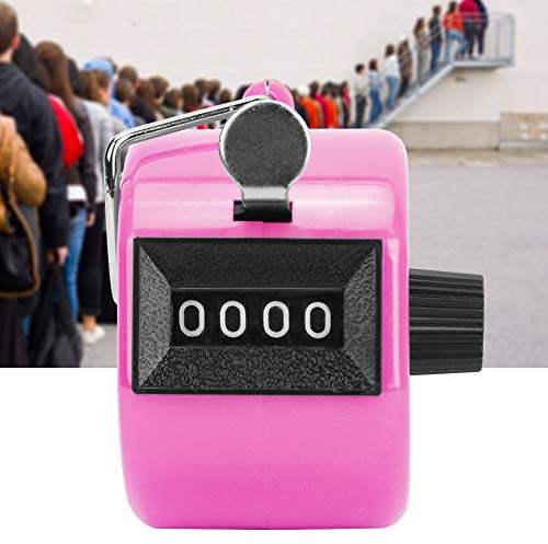 AMONIDA Handräkningsräknare med Krok Kompakt 4-siffrigt återställbart Verktyg för Exakt Räkning Sport Grön Färg 46 X 32 Mm