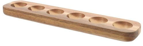Porte-œufs en Bois 6 Compartiments, Plateau de Rangement | Conception Simple et Élégante, Protège les Œufs des Chocs, Format Pratique Maison