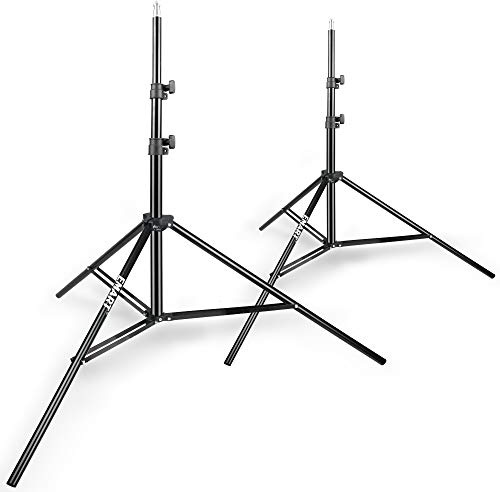 EMART 2,6 m fotostativ, stativstativ aluminiumlegeringsmaterial - 2 st | 1/4 tum gänga, fotografiskt ljus, paraply för fotografering, softbox, sportkamera