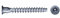 Lot de 100 vis à filetage direct - 50 x 7 mm