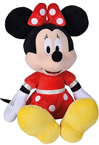 Simba 6315870232PRO - Disney Minnie Mouse, 60 cm Plush Toy in Red Dress, Cuddly Toy, Mickey Mouse, from the First Months of Life