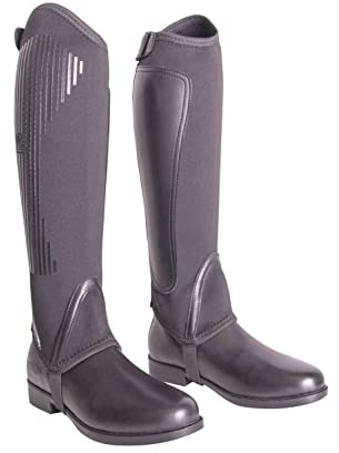 AK STRETCHY Neoprene Horse Riding Half Chaps AKRS-2151 (Black, XS)