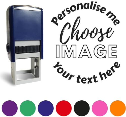 1 Personalised Customised Stamper Stamp Loyalty Packaging Impression for School Small Business Club 25MM Primary Teaching Services (Black)
