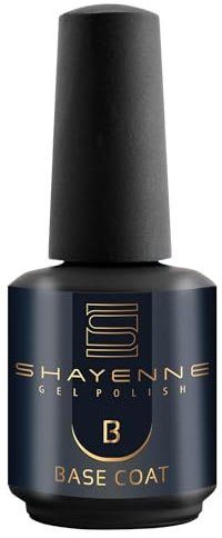 SHAYENNE Base Coat 15 ml Unterlack UV LED Nagellack Polish Gel Clear Nagel Lack Gellack Nagelgel Nägel Maniküre Gellack Nageldesign Nail Art Härtungsunterlack UV Grundierlack
