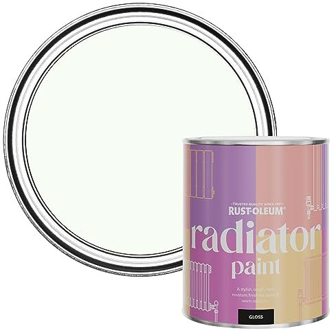 Rust-Oleum White Heat Resistant Radiator Paint in Gloss Finish - Still 750ml