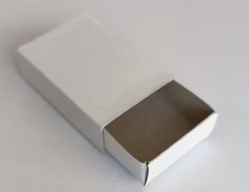 Confezione da 200 scatole di fiammiferi vuote, 5x3,5x1,5 cm, confezione regalo cartone bianco per artigianato fai-da-te, pittura, confezioni regalo, snack e gioiell, SENZA SUPERFICIE DI ACCENSIONE
