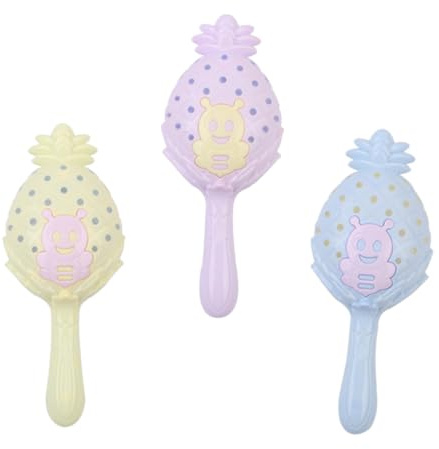 WEKAMOS Sonajeros para Bebés Recién Nacidos 0-3 Años, Set de 3 Piezas Diseño Adorable, Juguetes Educativos de Mano para Estimular la Motricidad Fina en Bebés, Ideales para Color Aleatorio