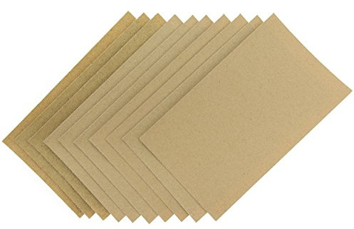 Coral 74200 Abrasive Sandpaper Sheets 10 Pack incl Fine Medium and Coarse Grits, Brown
