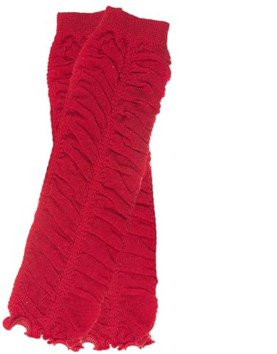 JuDanzy - Chauffe-jambes rouchées pour bébé - Différentes couleurs - Pour filles, tout-petits, enfants - Rouge - Nouveau née (Jusqu'à 5 kgs)