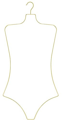 Arekuaei Grucce a forma di corpo in filo metallico dorato lucido per bikini e costume da bagno, 10 pezzi (oro)