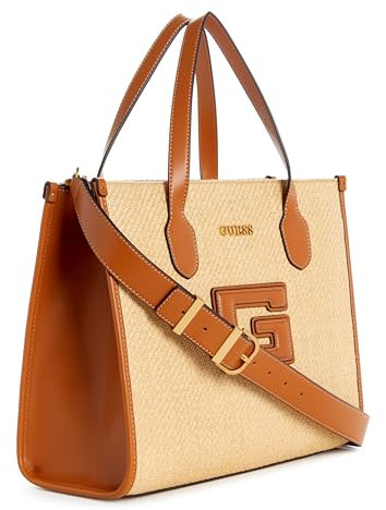 Guess G Status 2 Compartment Tote Natural/Cognac, Naturale/Cognac, OneSize