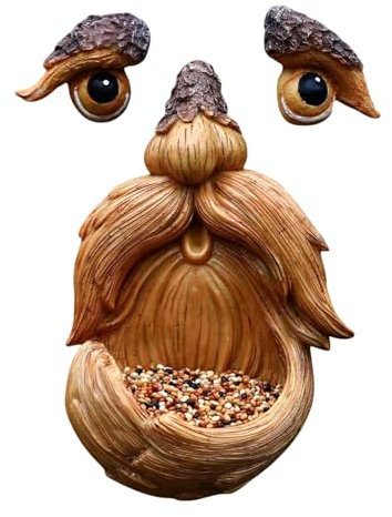 Générique Mangeoire À Oiseaux en Forme De Visage d'arbre, d'oiseaux Visages D'arbres Décoration D'extérieur Écureuil Mangeoire, Mangeoire À Oiseaux Unique pour Décoration De Jardin