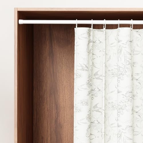 WELDUN 2PCS Tension Curtain Rod, 3 in 1 Net Curtain Rods Extendable No Drilling, Φ13mm Spring Tension Pole for Windows, Wardrobe, Cupboard and Bookshelve, 70-100mm