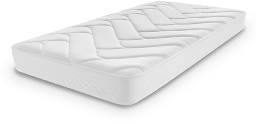 NATURALEX - Matelas Bébé 60x120 cm - Accueil Mousse HR - Respirant - Réversible - Hypoallergénique - Certifié Oeko Tex - Conception Française - modèle Baby Confort One - Épaisseur 12 cm