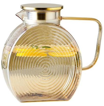 Bkljkf Karaff, karaff 2,5 liter – med lock av rostfritt stål kylkanna behållare för juicer kaffe mjölkdrycker hushåll restaurang disk