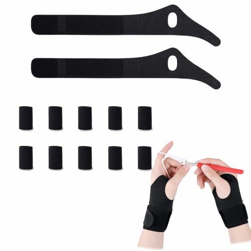 Cosblisvia Set da 12 Guanti per Artrite, Fascia per Pollice Destra, Fascia per Pollice Sinistra, Supporto per Articolazioni per Amanti dell'Uncinetto, Maglia, Artisti per Uncinetto, Maglieria,
