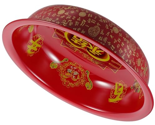 Healvian Wedding Basin Chinese Style Washbasin for Kitchen Dough Making Portable Hand Basin Enamelware Design for Wedding Party and Fruit Washing