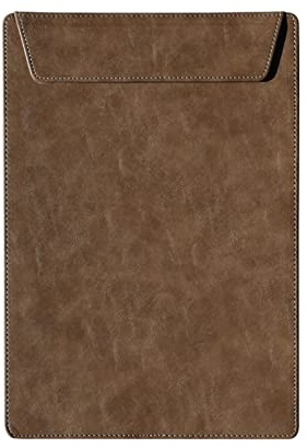 BPABDEITR PU Läder A4 Business Folder | Flerfärgad A4 PU-läder affärsmapp for kontor hemmabruk(Coffee color)