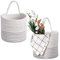 Hivexagon Paquet de 2 paniers de rangement suspendus en corde tissée avec poignée - Paniers muraux Conteneurs ronds de 6 x 5,5 pouces pour la maison, les jouets pour plantes HG579