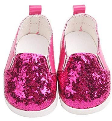DUORUI Chaussures de Poupée Baskets Décontractées pour Poupée American Girl 18 Pouces avec Paillettes