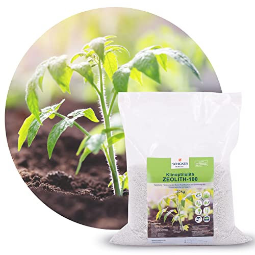 Schicker Mineral Zeolith-100 10 kg, Naturzeolith für Acker-, Wein-, Gemüse- und Obstanbau, verbessert Bodenqualität, Nährstoffspeicherung, Wasserspeichervermögen, sorbiert Gerüche (0-200 µm)