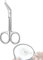 Tijeras para bolsa de ostomía, tijeras para estoma con punta redonda roma para el cuidado de la colostomía, acero inoxidable, 11,2 cm de largo, 1 unidad