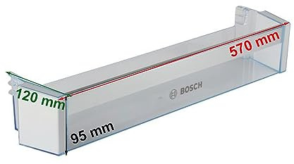 JCSPARES® - Ripiano Balconcino 570 x 120 x 95 mm Per Frigorifero Compatibile Con Bosch Siemens Ed Ulteriori
