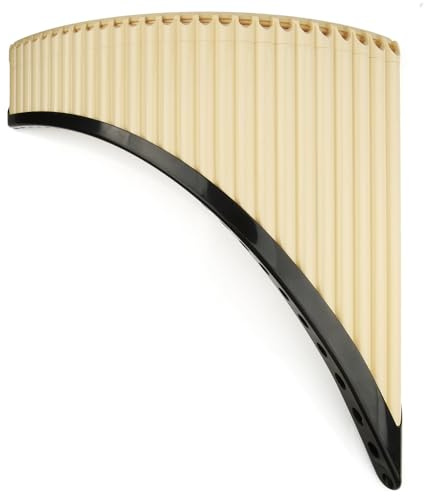 Pan Flute Eco-friendly Resin C tone, 26 Pipes Pan Pipe Instrument Key of C for Beginners Learning Teaching with Carrying Bag, Mouthpiece