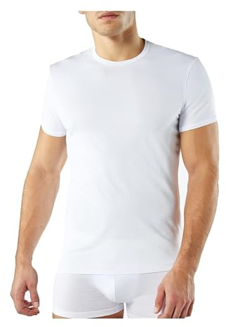Liabel Maglietta Intima Uomo Cotone 3 e 6 Pezzi Maglia Uomo in Puro Cotone Pettinato - Maglia Intima Uomo Girocollo - 3828/23 (XXL, 3 Pezzi Bianco)