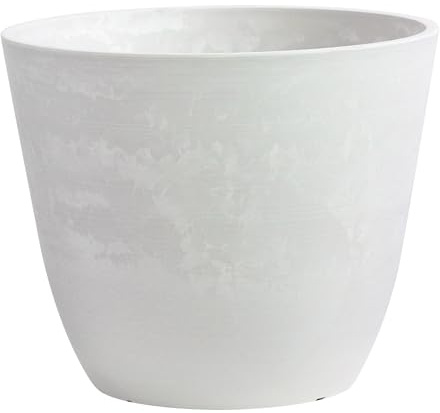 Olly & Rose 30cm Eco Wood Fibre & Resin Durable Large Plant Pot for Indoors and Outdoors Cloudy White - Extra Large Plant Pots and Flower Pots for Garden and Home