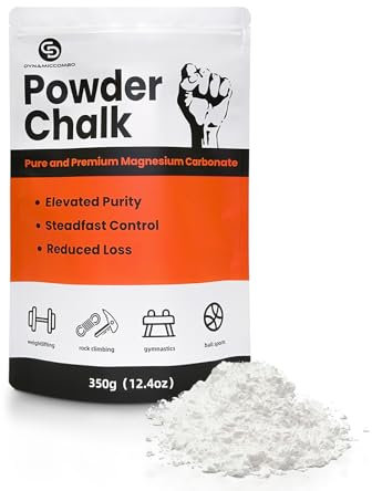 DYNAMICCOMBO Climbing Chalk | Ultra-Fine Chalk Powder for Rock Climbing & Bouldering | Smooth Coverage & Strong Grip | 12 oz