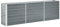 HOMTAKIE Lit Surélevé Acier Galvanisé 240 x 40 x 77 cm Gris Jardinière Pot de Fleurs