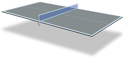 Table Tennis Table Top, Folding Ping Pong Top 180.34 x 90.17 x 1.2CM - for Families Adults and Kids (Grey)