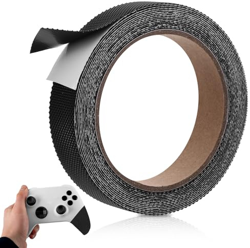 Bremorou Nastro antiscivolo in gomma nera, 5 m, 2,5 cm, resistente, impermeabile, non abrasivo, resistente all'usura, per interni ed esterni, per realizzare maniglie e superfici di contatto più sicure
