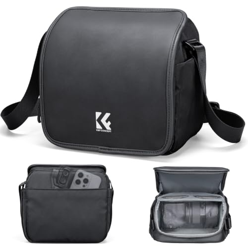 K&F Concept Sac à Dos pour Appareil Photo | Sac photo avec sac intérieur portable et séparateur amovible, pour appareil photo et objectif - Noir-BS20