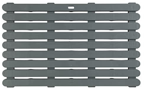 WENKO Badematte Indoor & Outdoor Grau, 50 x 80 cm