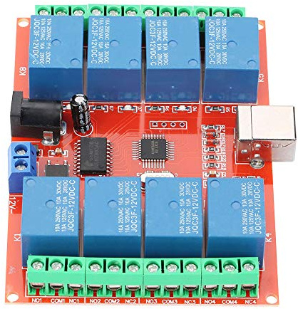 Modulo Relè Interruttore di Controllo USB Computer a 12V DC a 8 Canali Controller Interruttore USB con Chip di Controllo USB ad Alte Prestazioni Importato