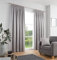 Fusion - Galaxy - Pair of Dim-out Pencil Pleat Curtains - 90 Width x 72 Drop (229 x 183cm) in Silver