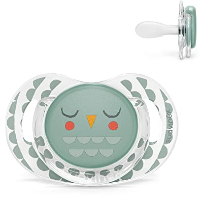 Suavinex, Chupete para Bebés de +18 Meses. Chupete con Tetina Fisiológica de Silicona SX Pro. Tetina más Plana y Flexible. Bonhomia, Verde