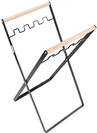 Trash Bags Holder Stand, Bag Holder Stand, Garbage Bag Holder Stand Foldable, Versatile Metal Support Stand for Camping Recycling Suitable in Bedroom, Kitchen, Camping(Black)