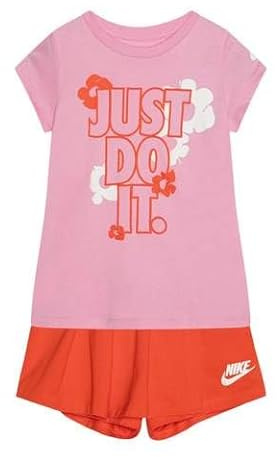 Nike COMPELTO BAMBINA FLORAL SKORT SET 36L814 (ROSA, 3-4 YEARS)