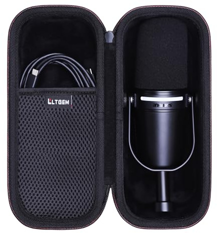 LTGEM Hard Travel Case for Shure MV7+ Podcast Microphone - Protective Carrying Case Bag, Case Only