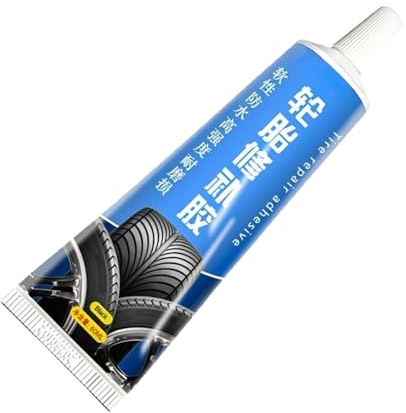 Mastic de réparation de pneus - 60 ml - Adhésif puissant pour pneus de voiture - Séchage rapide - Pour tracteur, moto, camion