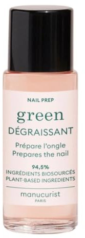 Manucurist Dégraissant Ongle Efficace et Bio-Sourcé à 94,5% - Prolonge Tenue Vernis à Ongles Green™ - Cleaner Ongles Degraissant - Nail Prep - Compatible Systeme Green - Nail Cleaner