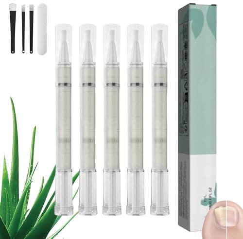 Expériences du stylo soin des ongles, nouveau stylo soin des ongles Mullend 2025, sérum croissance des ongles, sérum réparateur aux ingrédients naturels for renforcer et durcir(5pcs)