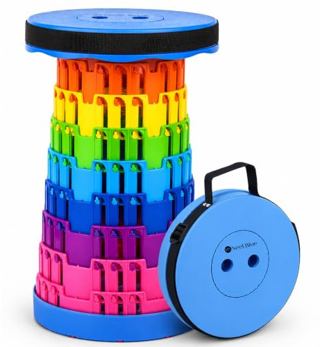 Event Decor Shop Telescopic Camping Stool 440lbs - Rainbow Royal Blue