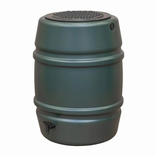 Harcostar 168 Litre Green Water Butt with Lid and Tap (No Stand or Diverter Included)